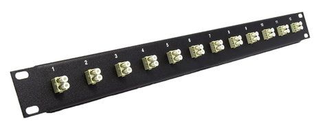 12 Port LC Fiber Patch Panel Multimode (loaded 1u) 19" N3