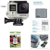 GoPro Hero4 Hero 4 BLACK 12MP Full HD 4K 30fps 1080p 120fps Built-In Wi-Fi Waterproof Wearable Camera Adventure... N39