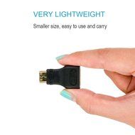 MILAPEAK (2 in 1) Mini-HDMI + Micro-HDMI Male to HDMI Female Adapter with Gold Plated, Black N20