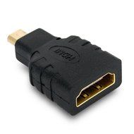 MILAPEAK (2 in 1) Mini-HDMI + Micro-HDMI Male to HDMI Female Adapter with Gold Plated, Black N23