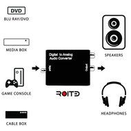 Digital to Analog Audio Converter with Toslink Cable and UL Power Adapter Accessory Supports PCM / LPCM Toslink... N6