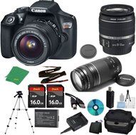 Canon EOS Rebel T6 Camera with 18-55mm IS Lens + 75-300mm III Zoom + 2pcs 16GB Memory + Camera Case + Memory Card...