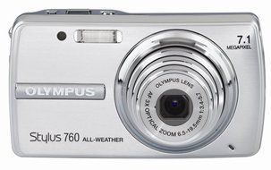 Olympus Stylus 760 7.1MP Digital Camera with Dual Image Stabilized 3x Optical Zoom (Silver) N4