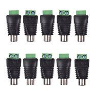 Bluecell 10pcs UTP Cat5/Cat6 Cable to AV RCA Female Screw Terminal Connector N2