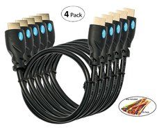 Aurum High Speed HDMI Cable With Ethernet 4 PACK (6 Ft) - Supports 3D &amp; Audio Return Channel [Latest Version]... N4