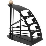 Modern Chic Space Saving Black Metal Fan Design 4 Slot TV Remote Control Storage Organizer Caddy - MyGift N2