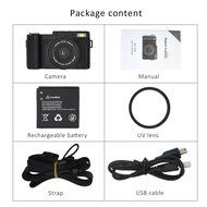 MARVUE Camcorder 24MP Digital Camera FHD 1080P Video Recorder 3" Screen Flash Light Full Frame Beauty Face Photo... N14