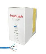 Five Star Cable 1000 Ft. Cat6 UTP PVC Cable - Blue
