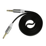 ABC&reg; 3.5mm Stereo Auxiliary Cable Male to Male Flat Audio Music Aux Cord (Black) N4