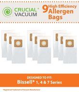 9-Pack Bissell Style 1, 4, &amp; 7 Allergen Vacuum Bags Designed To Fit Bissell Powerforce, PowerGlide, Plus, Lift-Off...