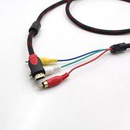 MOTONG 5 FT 1.5m HDMI Male to 3RCA Male Extension Cable Converter Adapter for HDTV DVD N4