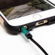 Tera Grand RETA-TE222-BL 3.5 mm Male to Male Stereo Retractable Cable with Aluminum Housing, Blue, 2.9' N22