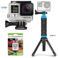 GoPro Hero4 Hero 4 12MP Full HD 4K 30fps 1080p 120fps Built-In Wi-Fi Waterproof Wearable Camera Black Adventure... N150