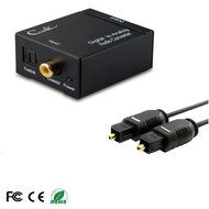 Optical Adapter &amp; Coaxial Audio Converter Cingk Digital Coax and Optical Toslink to Analog Audio Converter Decoder... N6