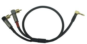 [Wv-l35rcackite-05] Hi End Stereo Audio Cable Riht Angle 1/8" 3.5mm Male to Dual Male Right Angle RCA Adapter... N5