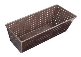 Paderno World Cuisine A4982313 Non-Stick Perforated Loaf Pan, Brown