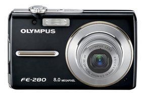 Olympus Stylus FE-280 8MP Digital Camera with Dual Image Stabilized 3x Optical Zoom (Silver) N6