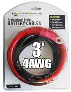Power Bright 4-AWG3 4 AWG Gauge 3-Foot Professional Series Inverter Cables 1000-1500 watt