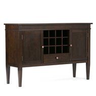 Simpli Home Carlton Medium Storage Cabinet, Dark Tobacco Brown N17