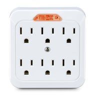CyberPower GT600L 6 Outlet Grounded Wall Tap with LED Guide Light N3