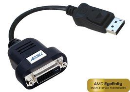 Accell B087B-005B UltraAV DisplayPort to DVI-D Active Single-Link Adapter - AMD Eyefinity&trade; Certified N4