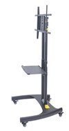 LUXOR FP3500 Flat Panel Cart Rotating and Adjustable Height LCD/LED Mount, 62.5&quot; H x 32.75&quot; W x 28.75&quot; D, Black N2