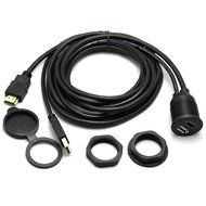 RAYSUN 1 Meter USB and 3.5mm AUX Extension Flush Mount - USB Dash Mount for Car Boat Motorcycle N9