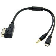 HAIN@MDI AMI MMI Convert 3.5mm JACK AUX Adapter Micro USB Adapter for AUDI Audi A3 A4 A5 A6 S5 A6 A8 Q7 S4 A3... N4