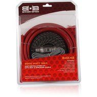 Belva 4 Gauge 2 Channel Complete Copper-Clad Amp Wiring Kit [RED] with 2-Channel RCA Interconnects [BAK42] N9