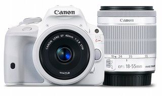 Canon DSLR Camera EOS Kiss X7 (White) with EF 40mm F2.8 STM + EF-S 18-55mm F3.5-5.6 IS STM - International Version... N5
