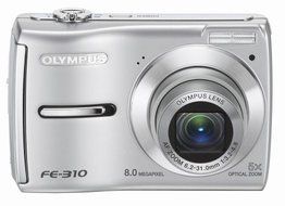 Olympus FE-310 8MP Digital Camera with 5x Optical Zoom (Silver) N5