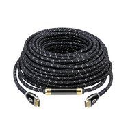 BUSUQ High-Speed Standard HDMI Cable Supports Ethernet, 3D and Audio Return (75 Feet/23 Meter), Black- Red Nylon... N17