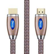 BUSUQ High-Speed Standard HDMI Cable Supports Ethernet, 3D and Audio Return (75 Feet/23 Meter), Black- Red Nylon... N18