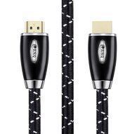 BUSUQ High-Speed Standard HDMI Cable Supports Ethernet, 3D and Audio Return (75 Feet/23 Meter), Black- Red Nylon... N20