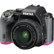 Pentax 20MP Weatherized SLR with Lens Kit, Black (K-S2 SLR lens kitw/18-50mm WR black/pink)