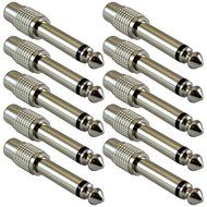 GLS Audio RCA Female to 1/4" TS Metal Adapter - 10 Pack