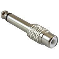 GLS Audio RCA Female to 1/4" TS Metal Adapter - 10 Pack N3
