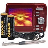Kodak EasyShare C15 12MP 5x Digital Zoom Camera (Red) - One Touch Sharing! N2