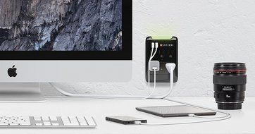 Satechi Slim Surge Protector White (6 AC &amp; 2 USB) 2.4 amp Output for Charging iPhone 6, 5S, 5C, 5, 4S, 4 iPad... N17