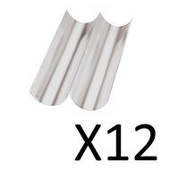 Fox Run Italian French Bread Baguette Pan Bakeware Makes 2 Loafs 4x15" (12-Pack)