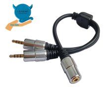 LEMENG Pure Aluminium alloy 3.5mm 1/8" 4-Pole Male (Earphone Headset + Microphone ) to 3.5mm 1/8" 4-Pole Female... N3