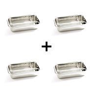 Norpro Stainless Steel Bread Loaf Meatloaf Dessert Pan Mirror Finish (4-Pack)