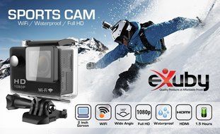 eXuby Pro Action Camera and 32 GB SD Card - A Highly Durable Helmet Camera - A HD Digital Sport Camera with Waterproof... N4