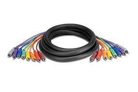Hosa CRA-802 RCA to RCA Unbalanced Snake, 6.6 feet