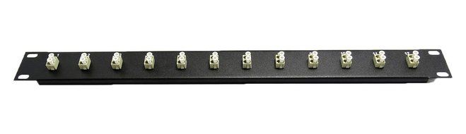 12 Port LC Fiber Patch Panel Multimode (loaded 1u) 19" N5