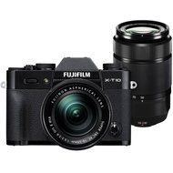 Fujifilm X-T10 Digital Camera &amp; 16-50mm II &amp; 50-230mm II XC Lenses (Black) + 64GB Card + Case + Flash + Battery... N3