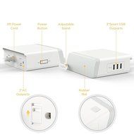 EasyAcc Multiple USB Charger 7.2 A 3 Ports Desktop USB Charging Station with 2 Surge Protected Outlets and 5ft... N2