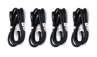 C&amp;E 3 PCS, Power Cord Cable w/ 3 Conductor 14AWG PC Power Connector Socket (C13/5-15P) Black 1 Feet, CNE591452 N23