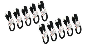 C&amp;E 3 PCS, Power Cord Cable w/ 3 Conductor 14AWG PC Power Connector Socket (C13/5-15P) Black 1 Feet, CNE591452 N24