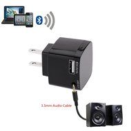 Andoer Mini Portable Bluetooth 3.0 Stereo Audio Music Receiver Adapter with 3.5mm Audio Port USB US Wall Charger N3